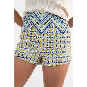 Anthropologie Maeve Shorts Relaxed High Rise Geometric Boho Colorful Women's 16W